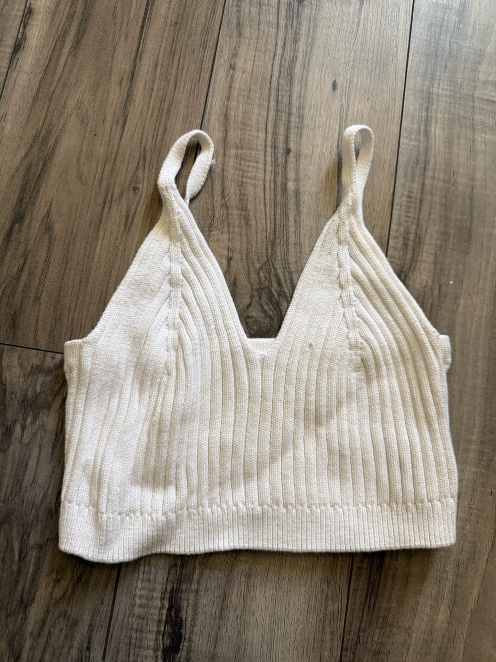 Free People Ribbed Sweater Bralette / V-Neck Crop Tank Size Women’s S